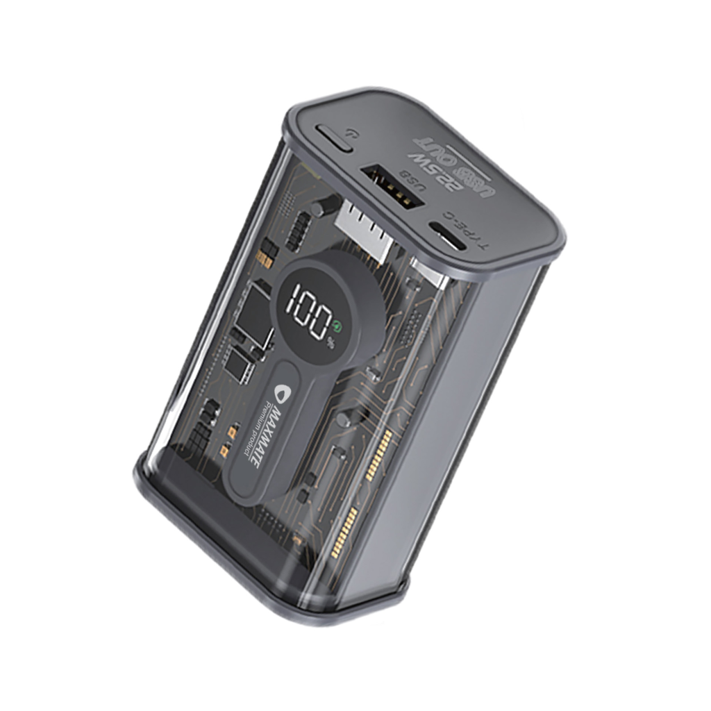 MMP10X Transparent Power Bank 10000 Ah USB and PD 22.5W