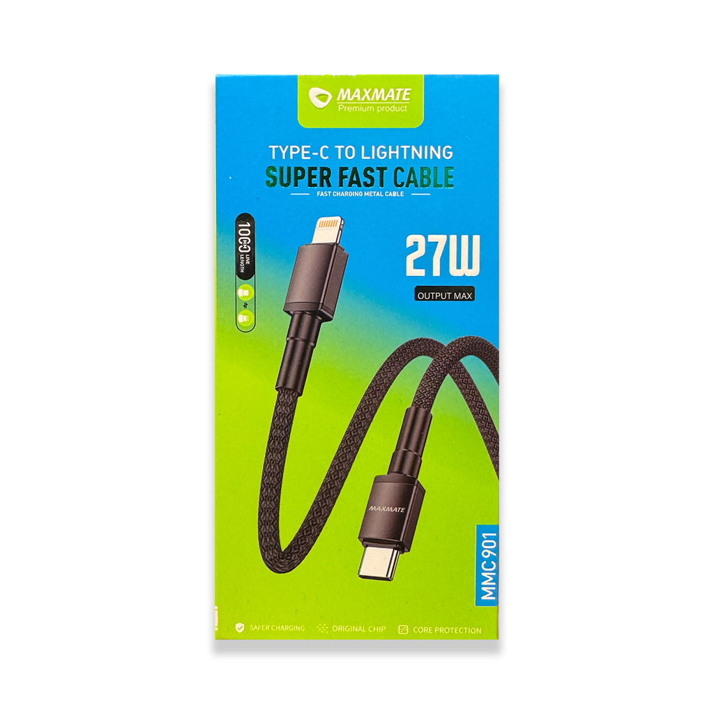 MMC901 Braided USB C to Lightning Cable 1M