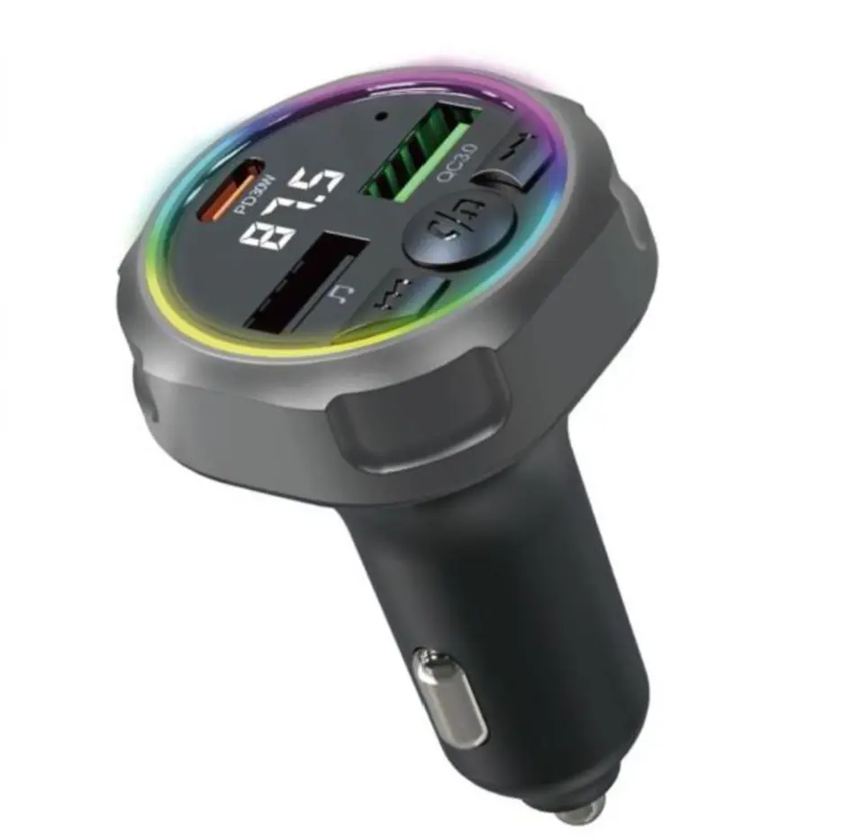GMM02 Car Charger 30W Type-C, 2USB-A Output