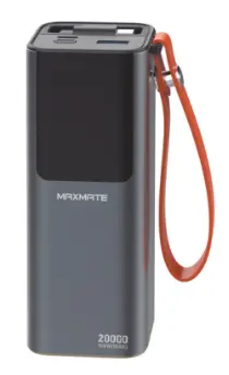MPV18P Mini Power Bank 20,000mAh 100W with retractable cable