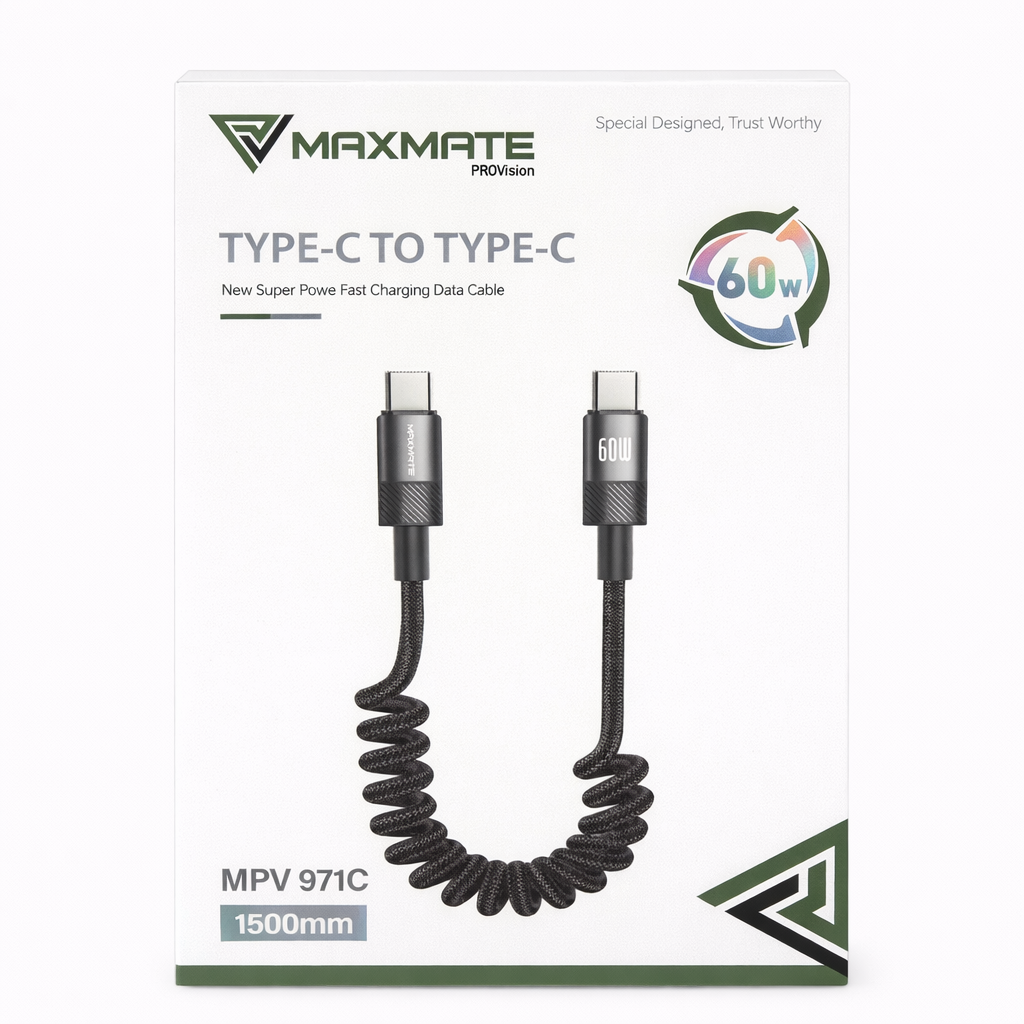 MPV971C Fast Charging C to C Spring cable 60w
