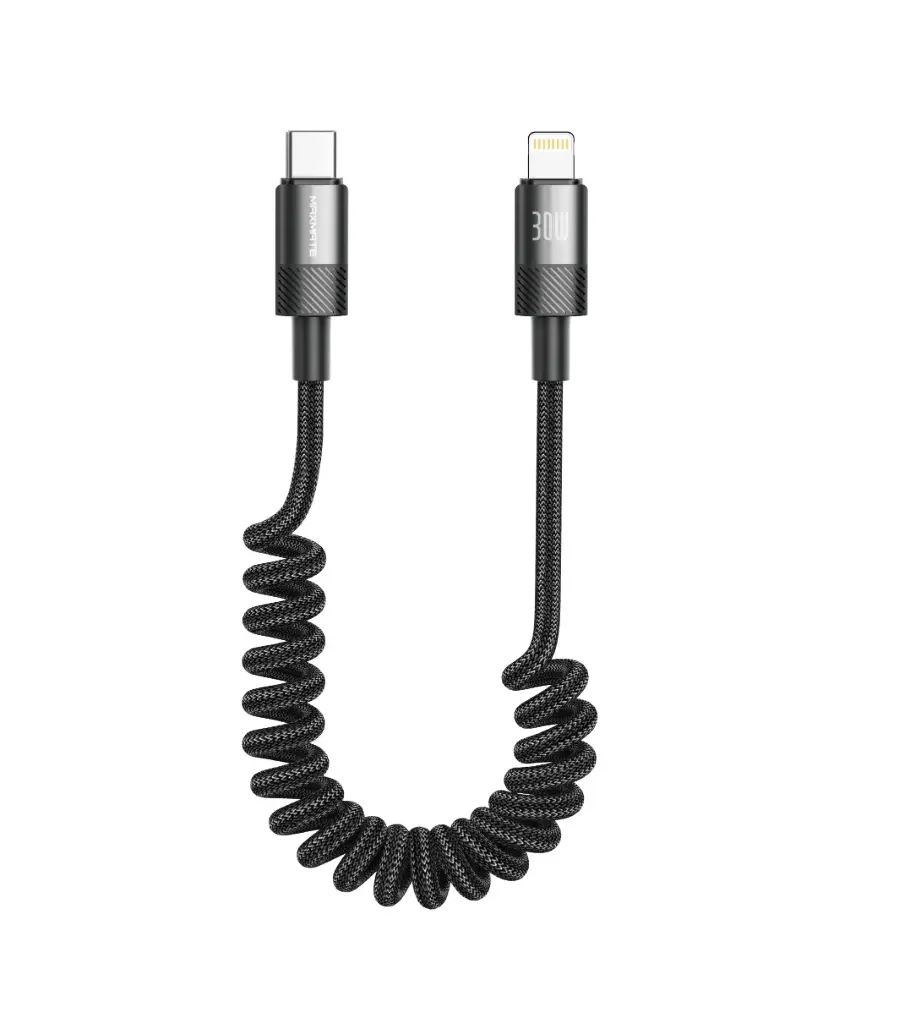 MPV972C Fast charging C to Lightning spring cable 30w