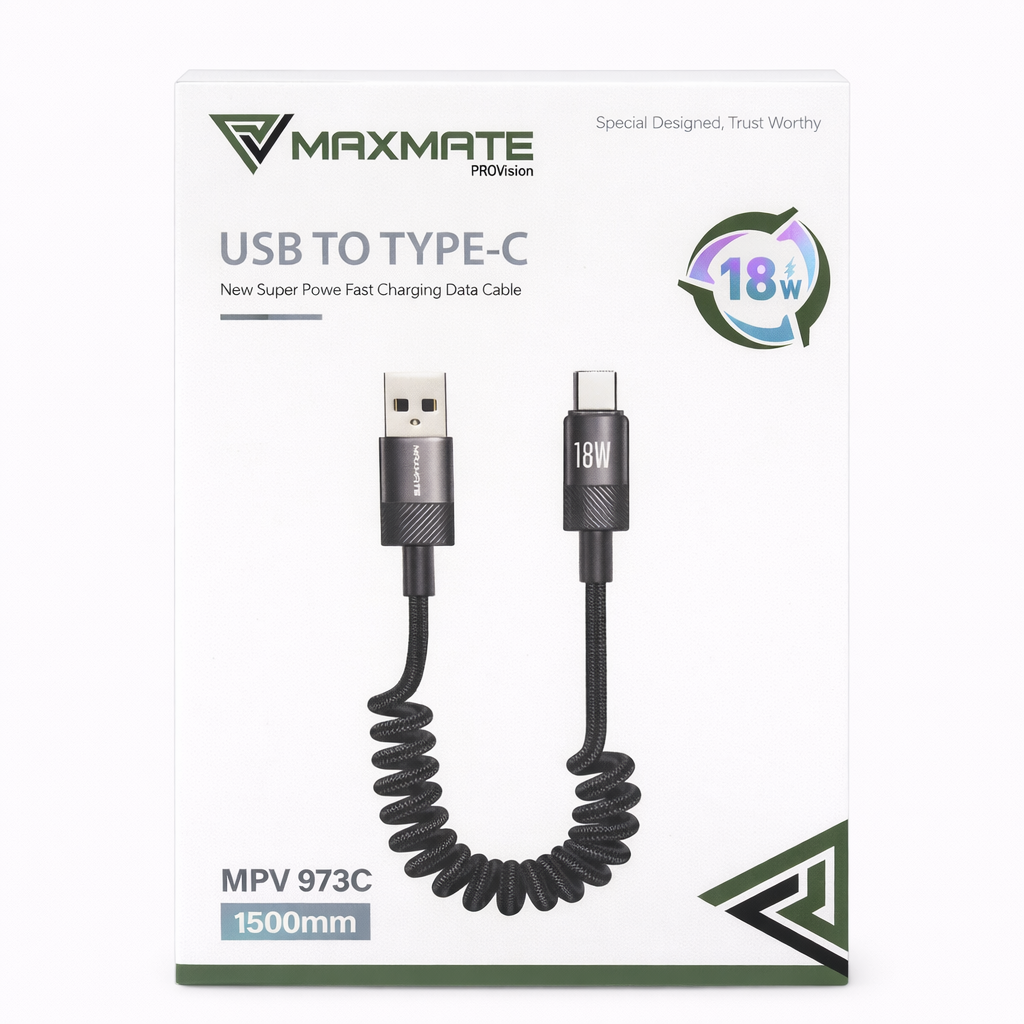 MPV973C Fast charging USB to C spring cable 18w