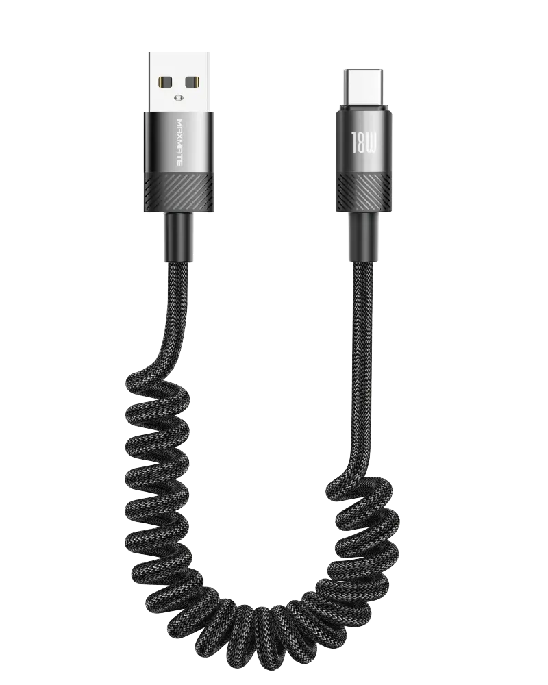 MPV973C Fast charging USB to C spring cable 18w