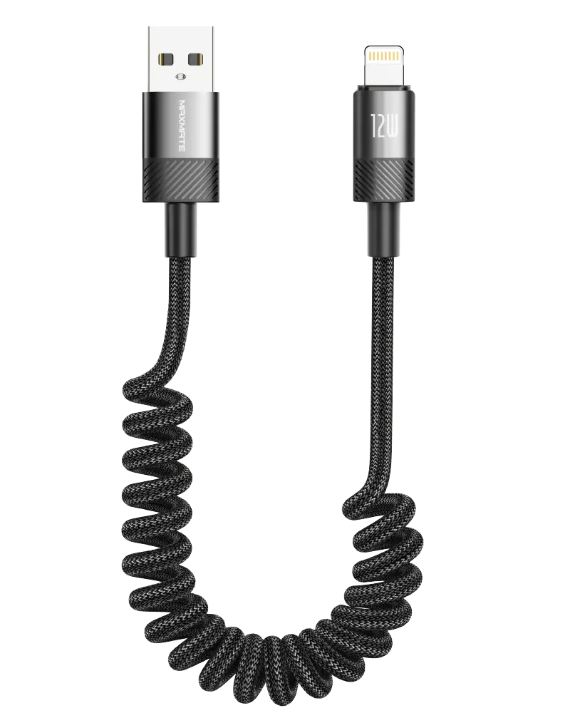 MPV974C Fast charging USB to Lightning spring cable 12w