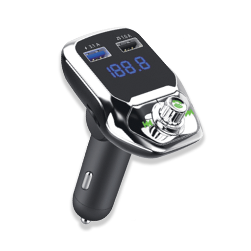 MCM03 Bluetooth FM Transmitter 2.4 Dual USB LED Screen 18W
