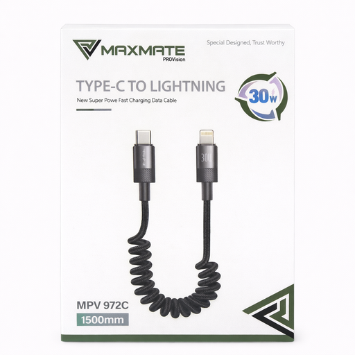 MPV972C Fast charging C to Lightning spring cable 30w