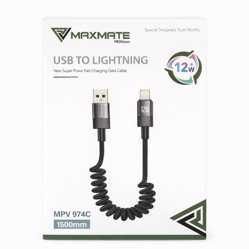 MPV974C Fast charging USB to Lightning spring cable 12w